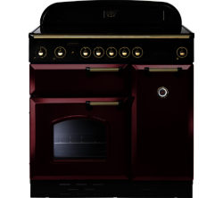 Rangemaster Classic 90 Electric Ceramic Range Cooker - Cranberry